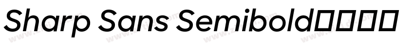 Sharp Sans Semibold字体转换